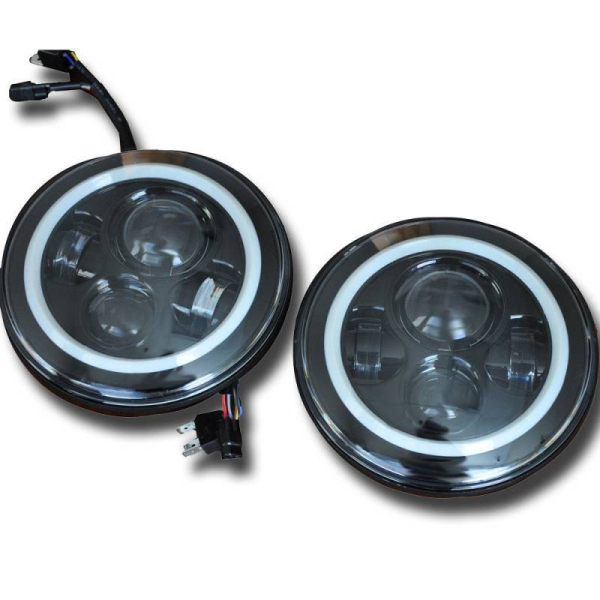 DV8 Offroad - DV8 - Projector Headlights w/ Angel Eyes 2007-2018 Wrangler JK   (HL7JK-02)