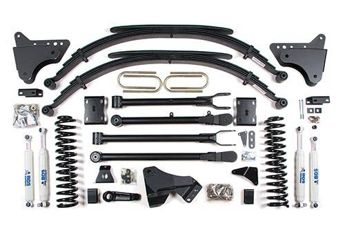 BDS Suspension - BDS 4 Inch Lift Kit W/ 4-Link Ford F250/F350 Super Duty (11-16) 4WD Diesel (590H)