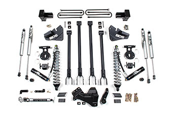 BDS Suspension - BDS Suspension 4 Inch Lift Kit W/ 4-Link FOX 2.5 Performance Elite Coil-Over Conversion Ford F350 Super Duty DRW (17-19) 4WD Diesel (1577FPE)