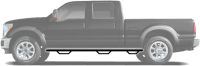 N-FAB - N-FAB Nerf Step 2011-2014  Silverado/Sierra HD Extended Cab 6.5' Bed Gas / Diesel SRW Gloss Black (C11100QC-6)