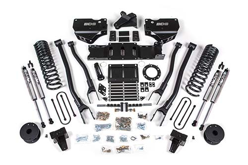 BDS Suspension - BDS 5.5 Inch Lift Kit W/ 4-Link Ram 3500 W/ Rear Air Ride (19-24) 4WD Gas (1734H)