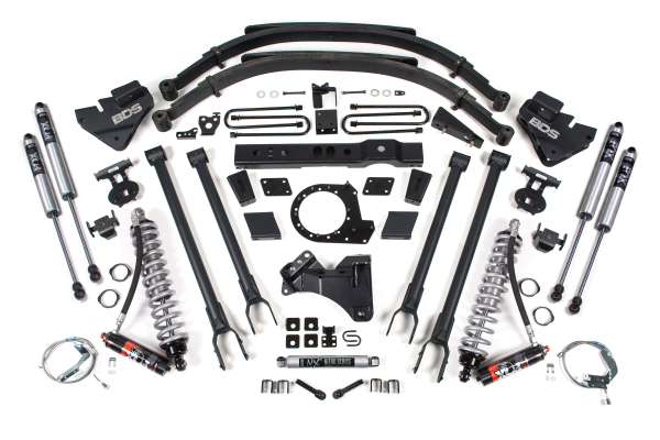BDS Suspension - BDS 8 Inch Lift Kit W/ 4-Link FOX 2.5 Performance Elite Coil-Over Conversion Ford F250/F350 Super Duty (17-19) 4WD Diesel (1541FPE)