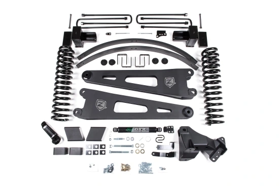 ZONE OFFROAD - ZONE  4" Radius Arm Kit   2017-2019   F250/F350   w/ 2" Rear Block   DIESEL   3-Leaf Main   *No Shocks   (ZONF109)