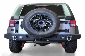 DV8 - Rear Bumper  Full Length w/Light Holes 2007-2018 Wrangler JK   (RBSTTB-11)