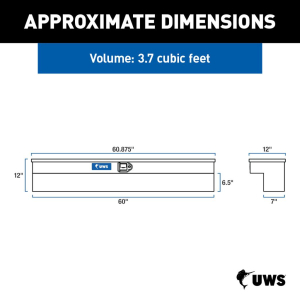 UWS - UWS 60" TRUCK SIDE Tool Box - SM LEGS    (EC30122-MK2) - Image 2