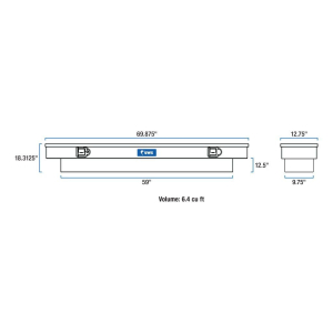 UWS - UWS 69" Deep Slim-Line Crossover Tool Box (EC10822) (TBSD-69-SL-BLK) - Image 2