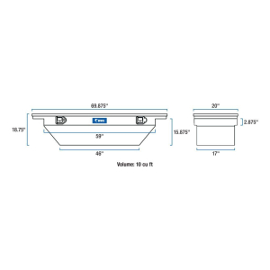 UWS - UWS 69" Deep Angled Crossover Truck Box (EC10783) (TBSD-69-A-LP-MB) - Image 2