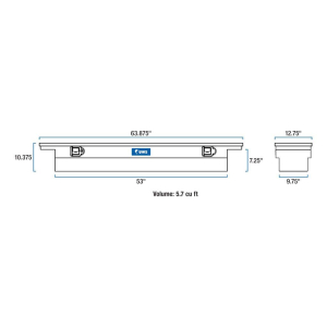 UWS - UWS 63" Slim-Line Low Profile Tool Box (EC10311) (TBS-63-SL-LP) - Image 2